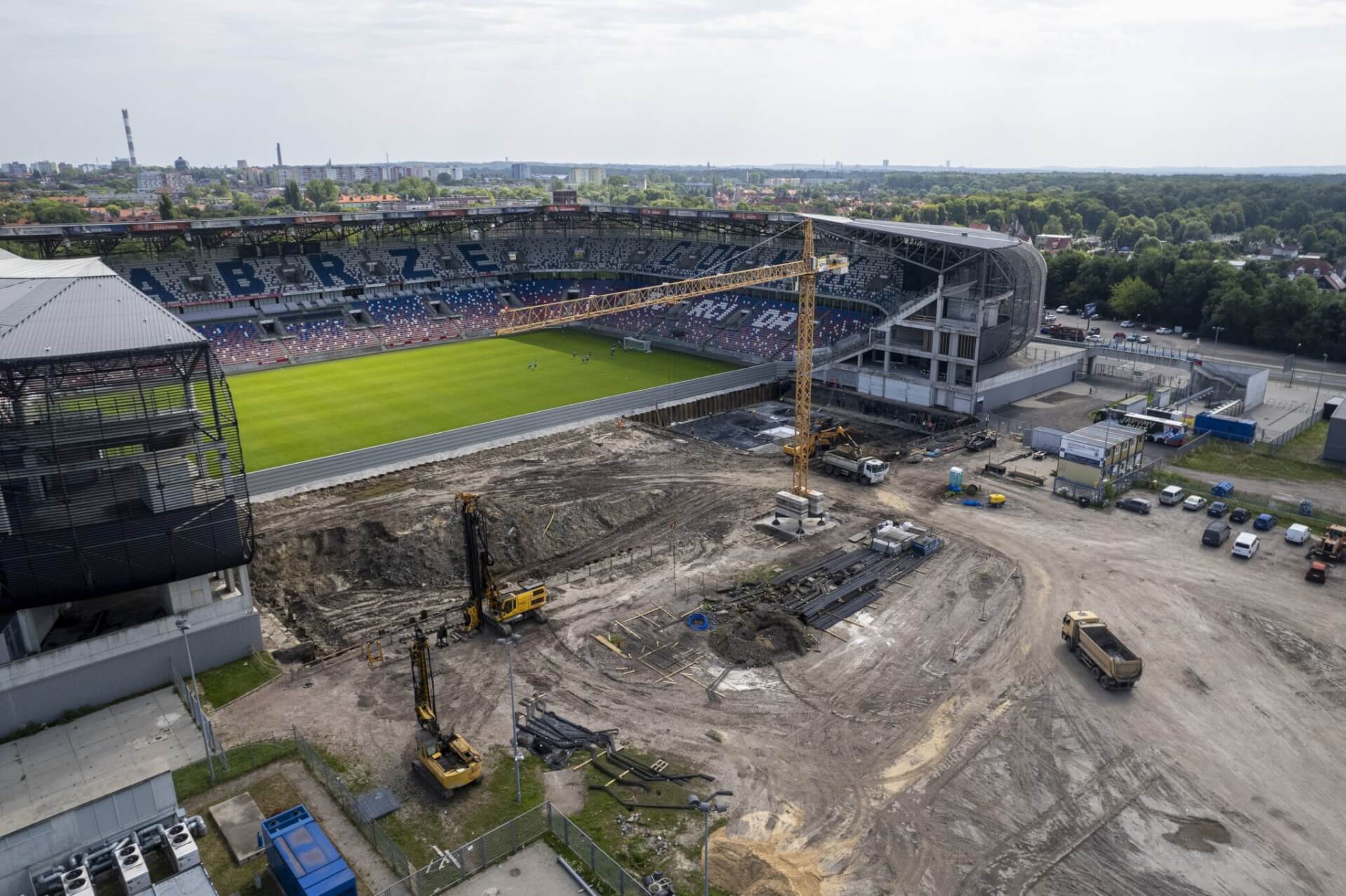 Budowa czwartej trybuny Areny Zabrze