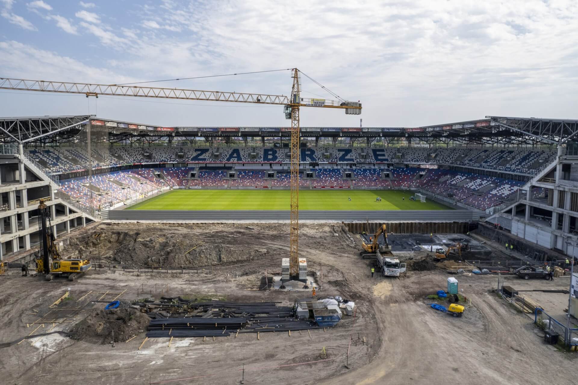 Budowa czwartej trybuny Areny Zabrze