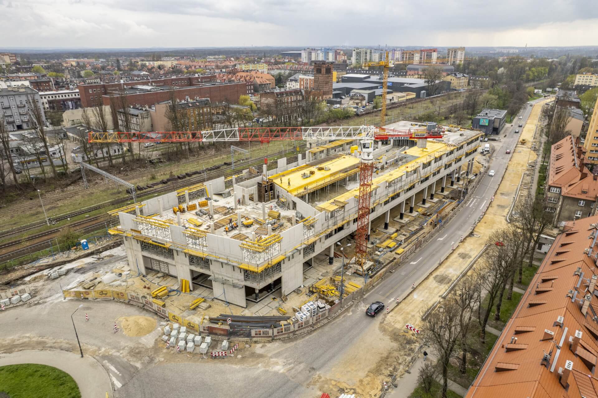 Trwa budowa centrum przesiadkowego w Zabrzu