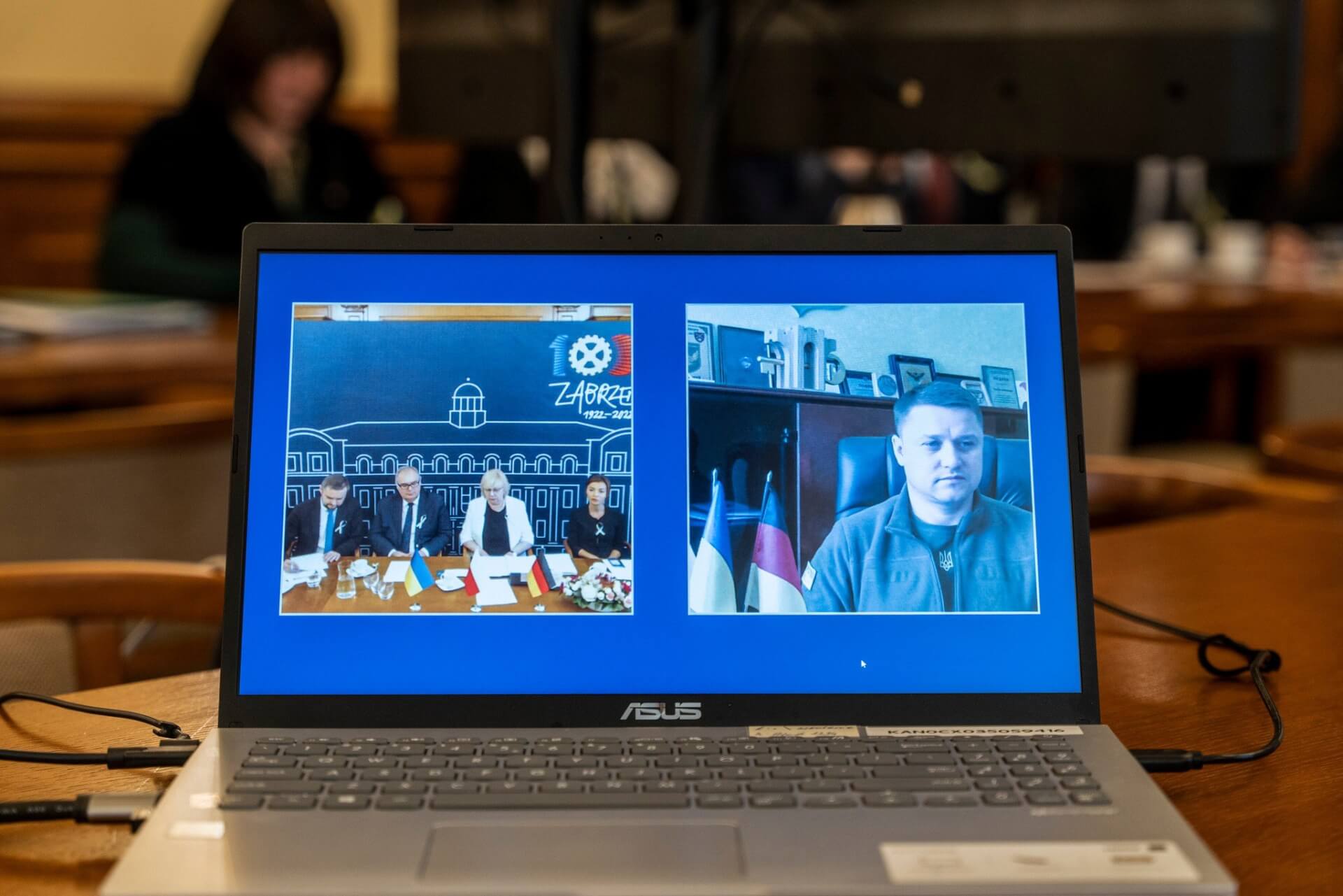 Wideokonferencja w Zabrzu rok po rosyjskim ataku na Ukrainę