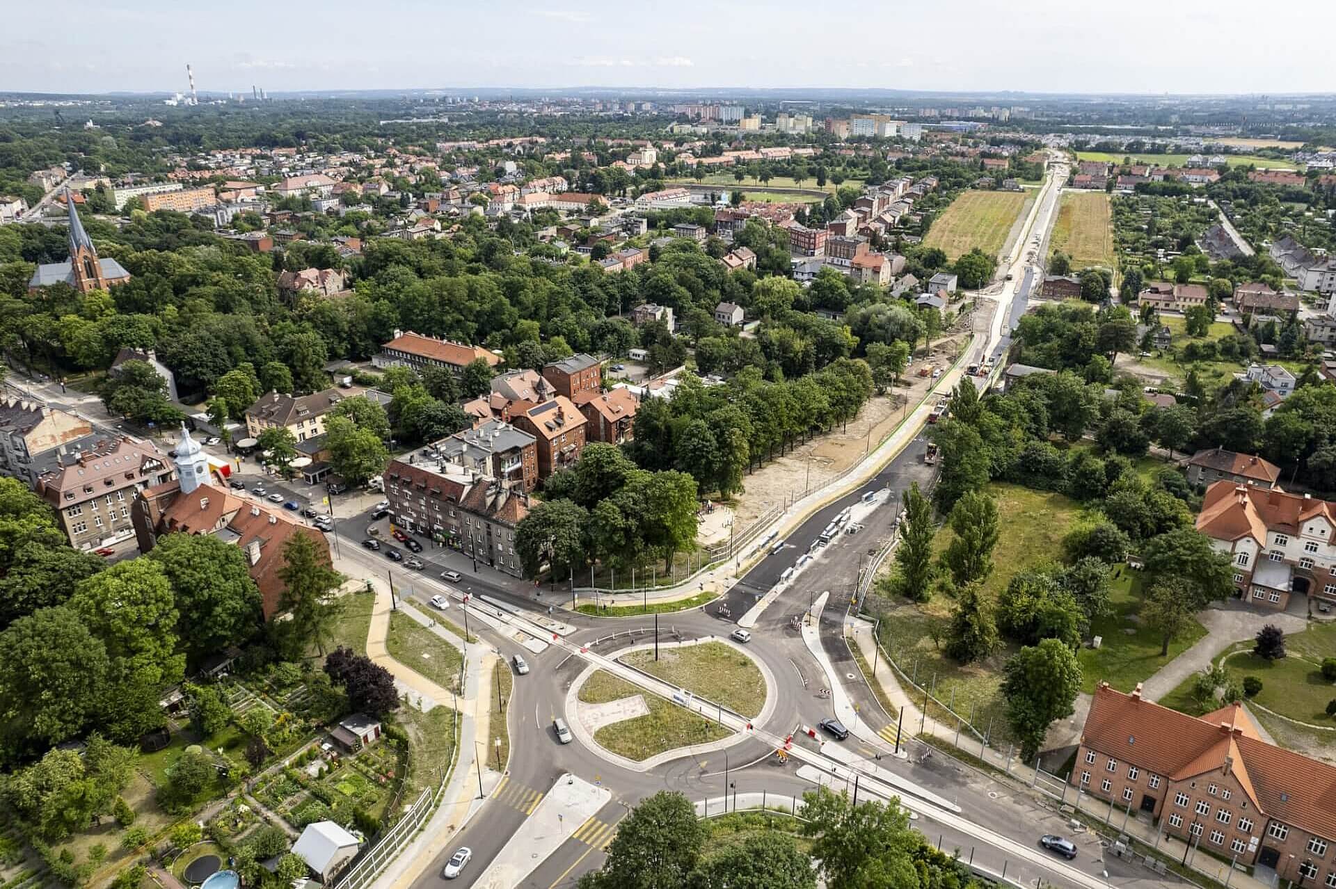 Aleja Korfantego w Zabrzu lipiec 2023 Aleja Korfantego w Zabrzu lipiec 2023