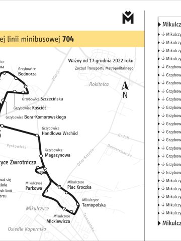 Schemat linia minibusowa 704 Zabrze Schemat linia minibusowa 704 Zabrze