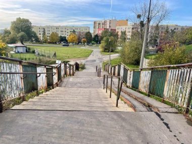Zabrze. Przejście pomiędzy 11 Listopada i ul. Heweliusza Zabrze. Przejście pomiędzy 11 Listopada i ul. Heweliusza