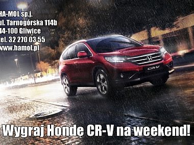 Konkurs! Wygraj weekend z nową Hondą CR-V 9909069a2950b713115f53d14c53edd2