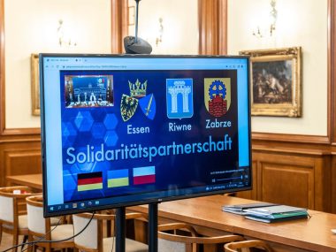 Wideokonferencja w Zabrzu rok po rosyjskim ataku na Ukrainę