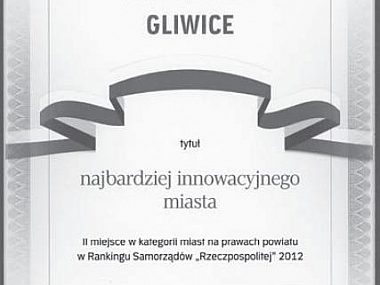 Gliwice najbardziej innowacyjnym miastem F41687065406fae6d8ff38f5ee43f226
