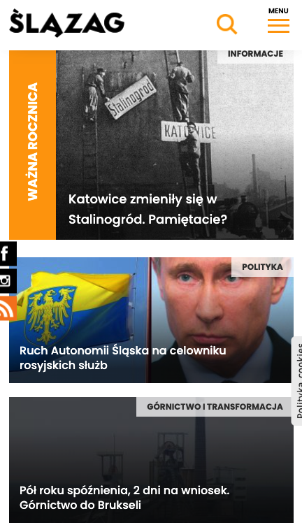 Portal internetowy ślązag.pl