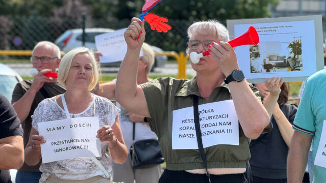 Protest mieszkancow SRK Protest mieszkancow SRK